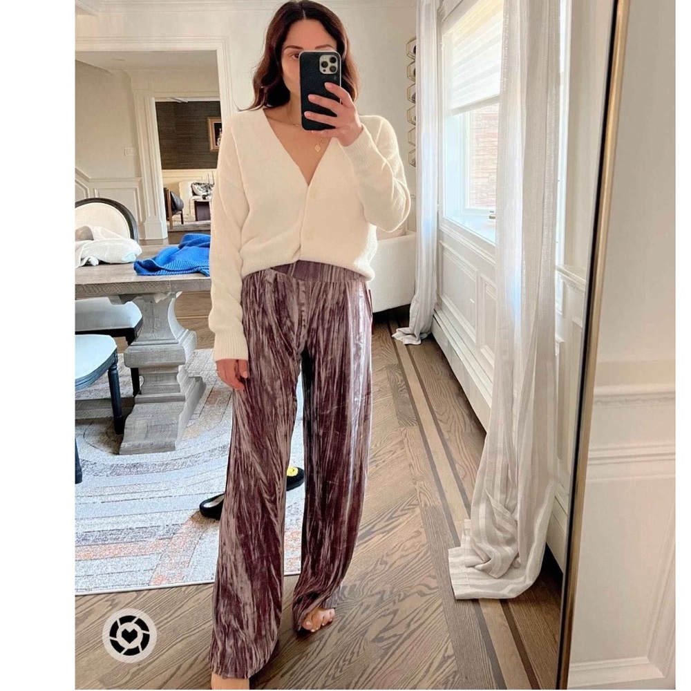 A New Day Target velvet wide straight leg pants